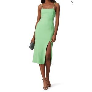 BEC + BRIDGE green midi sleeveless cocktail dress